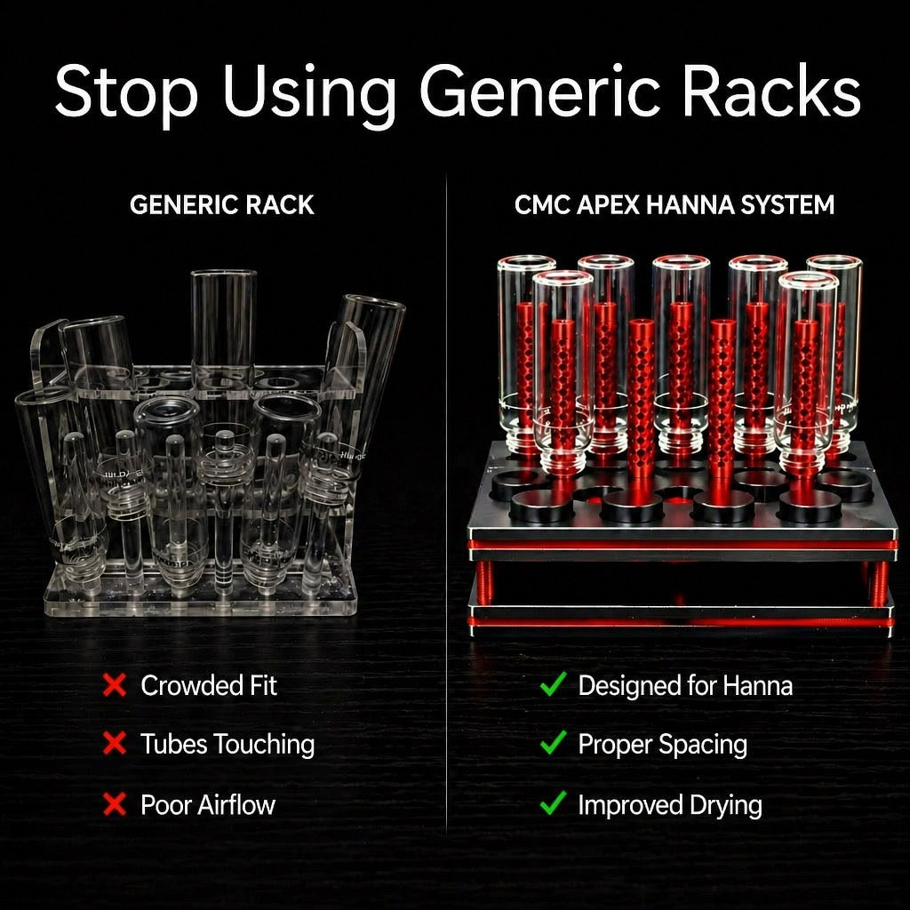 Apex Hanna Cuvette Drying System – 9 Tube Modular Rack – Reef-Safe | Cox Marine Creations